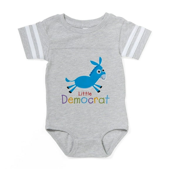 CafePress - Littledemocrat - Cute Infant Baby Football Bodysuit