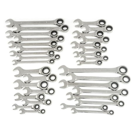 Gearwrench Sae/metric Combination Wrench Set 34Pc