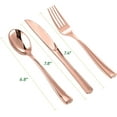 thumbnail image 3 of PrimeCook Shop 75 Pack Rose Gold Plastic Silverware Disposable Cutlery Set - 25 Forks Knives Spoons - Disposable Flatware Heavy Duty Plastic Utensils Set for Catering, Parties, Dinners, Weddings, 3 of 14