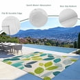 thumbnail image 3 of Teal Green Leaves Outdoor Rug 5x8 Ft - Reversible Patio Rug Outdoor Camping Rugs, Summer Botanical Pastoral Rustic Washable Indoor Outdoor Area Rugs, Non-Slip Outdoor Carpet Runner for Deck/Porch, 3 of 8