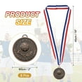 thumbnail image 2 of Uxcell Award Medals Metal Winner Medals with Neck Ribbon for Sport Competition Party Favor Bronze, 2 of 7