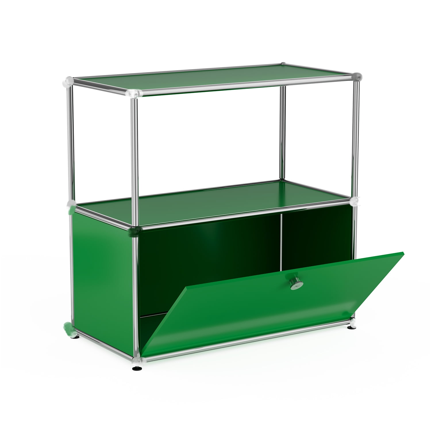 Modern Accent Cabinets with Door and Shelf,Freestanding Metal Storage Cabinet for Living Room,Green