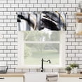 thumbnail image 3 of Modern Abstract Curtains Valances Oil Black White Abstract Geometric Graffiti Minimalist Style Curtains Valances for Kitchen Living Room Decor 54"x18", 3 of 5