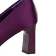 thumbnail image 4 of Women Square Toe High Heels 7CM Sexy Pumps Silk Wedding Evening for Bride Prom Party, 4 of 5