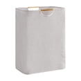thumbnail image 2 of Large Capacity Linen Laundry Hamper with Wooden Handles Foldable Waterproof Storage Basket for Clothes Blankets, 2 of 6