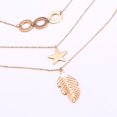 thumbnail image 3 of COLLAR TRIPLE CON PLUMA, ESTRELLA, AROS 14K rosa 50 cm, 3 of 5