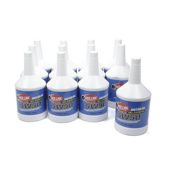 Redline Oil 11604 Full Synthetic 5W50 Motor Oil Case High Performance 12 Quarts