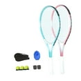 thumbnail image 1 of Lipstore Tennis Racket Set Gift Tennis Training Equipment for Indoor Stadium Backyard Pink and Blue, 1 of 8