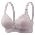 thumbnail image 4 of ALLLIST Bras for Women Gray Embroidery Wireless Bralette Breathable T Shirt Women's Lingerie Size 36-46, 4 of 4