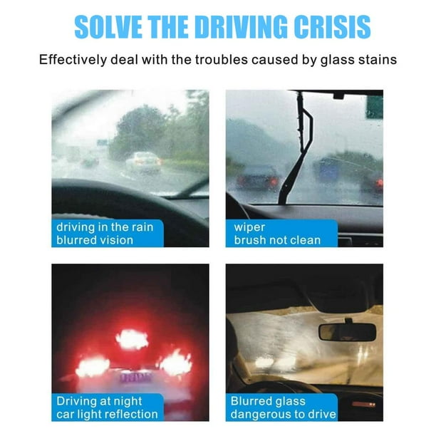 Crema de eliminación de película de vidrio de coche de 20g con limpiador de espejo de esponja para mantenimiento automático Ndcxsfigh Accesorios para autos y motos