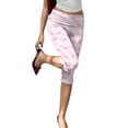 thumbnail image 2 of Women Y3k Side Split Capri Pants Polka Dots Low Rise Fitted Cropped Leggings Casual Stretchy Dressy Capris Going Out, XL, 2 of 8