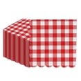 thumbnail image 1 of BINGLI 25 Pcs Serviettes à Bord Festonné Rouges et Blanches 6,5 Po Décoration en Papier à Carreaux Rouges Fournitures de Fête Serviettes à Dessert à Carreaux Rouges Légers pour Garçons Mariage Anniversaire Shower de Bébé Pique-Nique Souvenir de Fête, 1 of 9