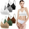 thumbnail image 2 of Wireless Bras, 6 Pcs Seamless Bralettes For Women, Removable Pads, Classic Colors, Soft And Comfortable, 2 of 7