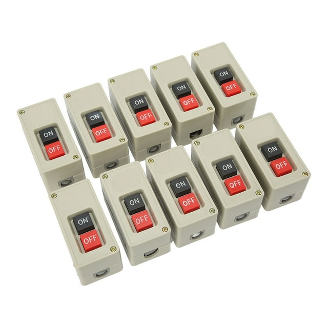 10 interruptores de motor trifásicos de 2 posiciones con botón de reinicio automático para cajas de distribución, 380 V, 30 A