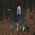 thumbnail image 5 of Happydeer Halloween Hanging Witch Decoration Sound Animated Flying Witch with Light-up Red Eyes for Indoor Outdoor Haunted House Decor (Type D), 5 of 13