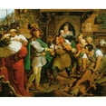 thumbnail image 2 of Karl Russ 14x12 Black Ornate Wood Framed Double Matted Museum Art Print Titled: Emperor Maximilian Visits the Craftsmen (1822), 2 of 5