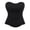 a6-Black, variant on Women's Faux Leather Underbust Waist Cincher Corset Front Busk Closure Lace-Up Body Shaper Gothic Belt Black XXL