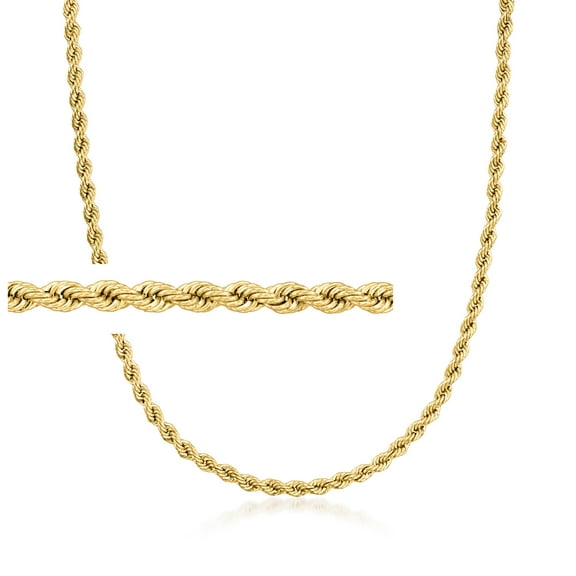 Ross-Simons Italian 2.7mm 18kt Yellow Gold Rope-Chain Necklace, Women's, Adult