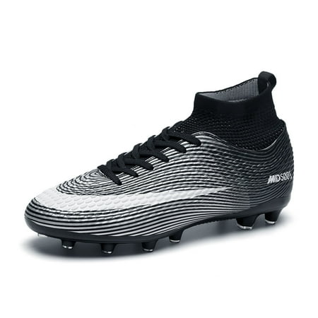 

Earlde Boys Mens Soccer Shoes Football Boots Cleats High-Top Spikes Soccer Shoes Boys Outdoor Indoor Athletic Training Sneakers