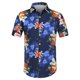 thumbnail image 5 of CAMISAS DE HOMBRE CORTAS DE INSPIRACIÓN CHIC, CON ESTAMPADO FLORAL, BOTONES EN LA PARTE FRONTAL, CAMISA DE PLAYA HAWAIANA, TAMAÑO 46, AZUL ROJO, 5 of 6