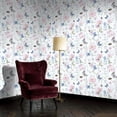 thumbnail image 2 of Peel and Stick Wallpaper Floral Watercolor Butterflies Bees Wall Mural 17.7in x 9.8ft Self Adhesive Removable Wall Paper Renter Friendly Wallpaper for Nursery Bedroom Cabinets, 2 of 8