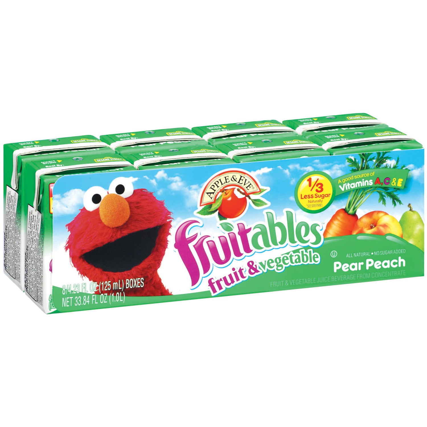 Apple & Eve Fruitables Juice Beverage, Pear Peach, 4.23 Fl Oz, 8 Ct