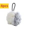 thumbnail image 2 of Qocolcyl 4 Pack Loofah Sponge Shower Loofahs Bath Sponges Mesh Balls Gray Color for Body Scrubber Exfoliator Wash Back Scrubber Bathroom Men Women - Scrubbers Cleaning Bathing Accessories, 2 of 2