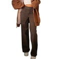thumbnail image 1 of goowrom Female Jeans, Solid Color High Waist Trousers Close-Fitting Pants, 1 of 10