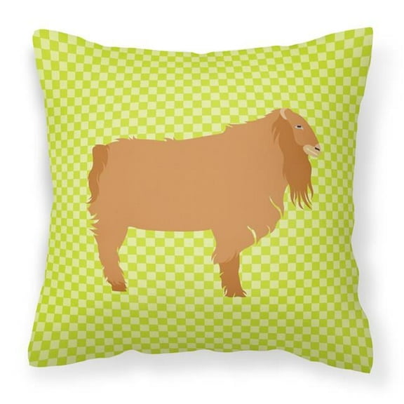 Carolines Treasures BB7711PW1818 American Lamancha Goat Green Fabric Decorative Pillow, 18 x 18 in.