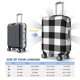 thumbnail image 4 of Balery White And Black Plaid Funda de equipaje, fundas para maletas, elástica, lavable, protector de maletas, compatible con maletas de 18 a 32 pulgadas-X-Large, 4 of 7