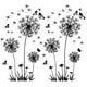 thumbnail image 1 of Deslumbrantes flores de pustel y garras de león gigantes para la decoración del hogar: pegatinas de pared con flores negras XXL extravagantes de 165 x 130 cm, 1 of 8