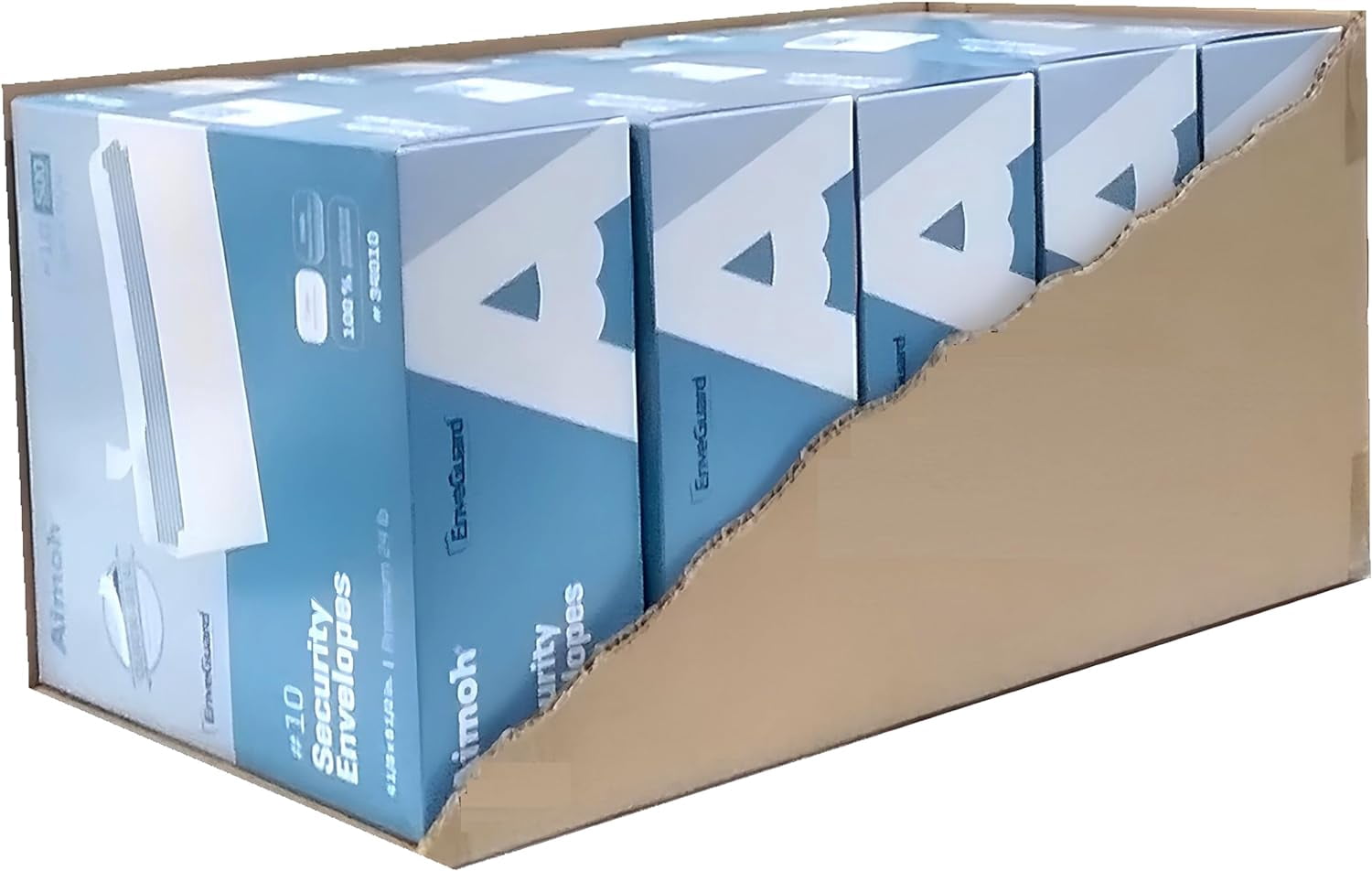 Aimoh 1000#10 Security Self-Seal Envelopes, Windowless Design, Premium Security Tint Pattern, Strong Quick-Seal Closure - EnveGuard - Size 4-1/8 x 9-1/2 Inches -White-24 LB- 1000 Count (34010-1000)