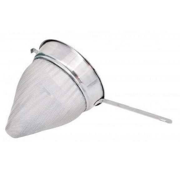 Omcan Bouillon Strainer 10", 40 Mesh, Stainless Steel,Flat Handle (80121)