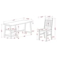 thumbnail image 4 of UrbanPro Modern Wood 2-Piece Writing Desk and Chair Set in White, 4 of 6