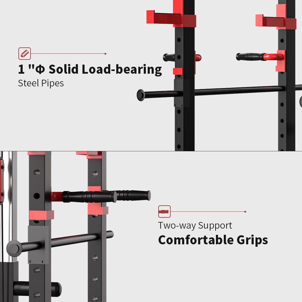 YIYADO Heavy-Duty Power Cage with Adjustable Rack and 1000Lbs Capacity