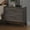 Antique Gray, variant on Two - tone Gray Bedside Cabinet with Black Trim / Bedroom Storage Solution / Smoky Finish