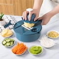 thumbnail image 2 of Naiovety Cortador y triturador de verduras multifunción, 12 Uds., escurridor, rebanador, cocina, rallador en juliana y separador de clara de Almacenamiento y organización del hogar, 2 of 6