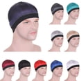 thumbnail image 4 of Bonnet Breathable Elastic Polyester Wave Caps Solid Color Multicolor Durag Cap Men Durag Hats YELLOW, 4 of 8