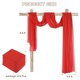 thumbnail image 2 of Cortina de tela Unique Bargains 9.8 pies x 4.9 pies rojo para boda paquete de 6, 2 of 5