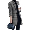 thumbnail image 1 of Puntoco Mujer Elegante Prendas De Vestir Exteriores Casual Solapa Cuello Tweed Abrigo Suelto Chaquetas Puntoco Puntoco-1734, 1 of 6