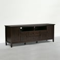 thumbnail image 2 of Simpli Home Warm Shaker 72 inch Wide Solid Wood TV Stand, Mocha Brown, 2 of 8