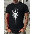 thumbnail image 1 of Graphic - Camiseta para hombre, color negro, pequeñaSummer Graphic Print T-Shirts - Breathable, Moisture-Wicking, Short Sleeve Tees for Outdoor Sports and Daily Life - Vibrant Creative Pattern, Quic, 1 of 7