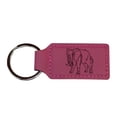 thumbnail image 3 of Keychain - Rectangle - Elephant - Leather, 3 of 4