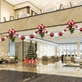 thumbnail image 4 of Northlight 6' Red and White Shiny and Matte Shatterproof Ball Christmas Swag, 4 of 5