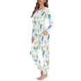 thumbnail image 2 of Renewold Skin Friendly Pajamas for Women Set Pants Fashion Long Sleeve Shirt Multi-Saeson Athletic Yoga Clothing,Starfish Seahorse Size 3XL Warmth Home Life 2 Pack, 2 of 4