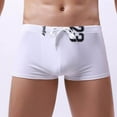thumbnail image 2 of Men's Swimwear Shorts Big And Tall Size Loose Swimming U Shorts Exercise Shorts Men White XXL, 2 of 4