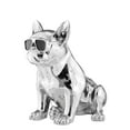 thumbnail image 2 of French Bulldog Sitting Sculpture // Chrome  Black, 2 of 4