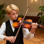 Alvantor 4/4 Full Size Right-Handed Acoustic Violin Beginner Set with Case, Bow, Rosin, Tuner, Shoulder Rest & Strings