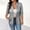 Gray, variant on Vivianyn HD Women's Plus Size 3/4 Sleeve Satin Blazer, Elegant Open Front Work Office Jacket,Gray,Size S-XXL