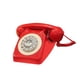 thumbnail image 2 of Teléfono fijo con cable, teléfono tipo antiguo, teléfono fijo con dial giratorio para cafetería Rojo, 2 of 9
